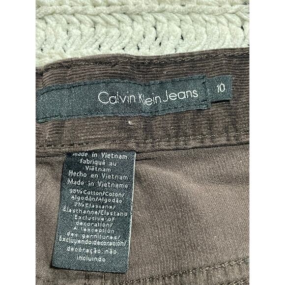 Calvin Klein Corduroy Pants Boot Cut Mid Rise Womens Sz 10 aka 32 WF39B170 Brown - Picture 2 of 12
